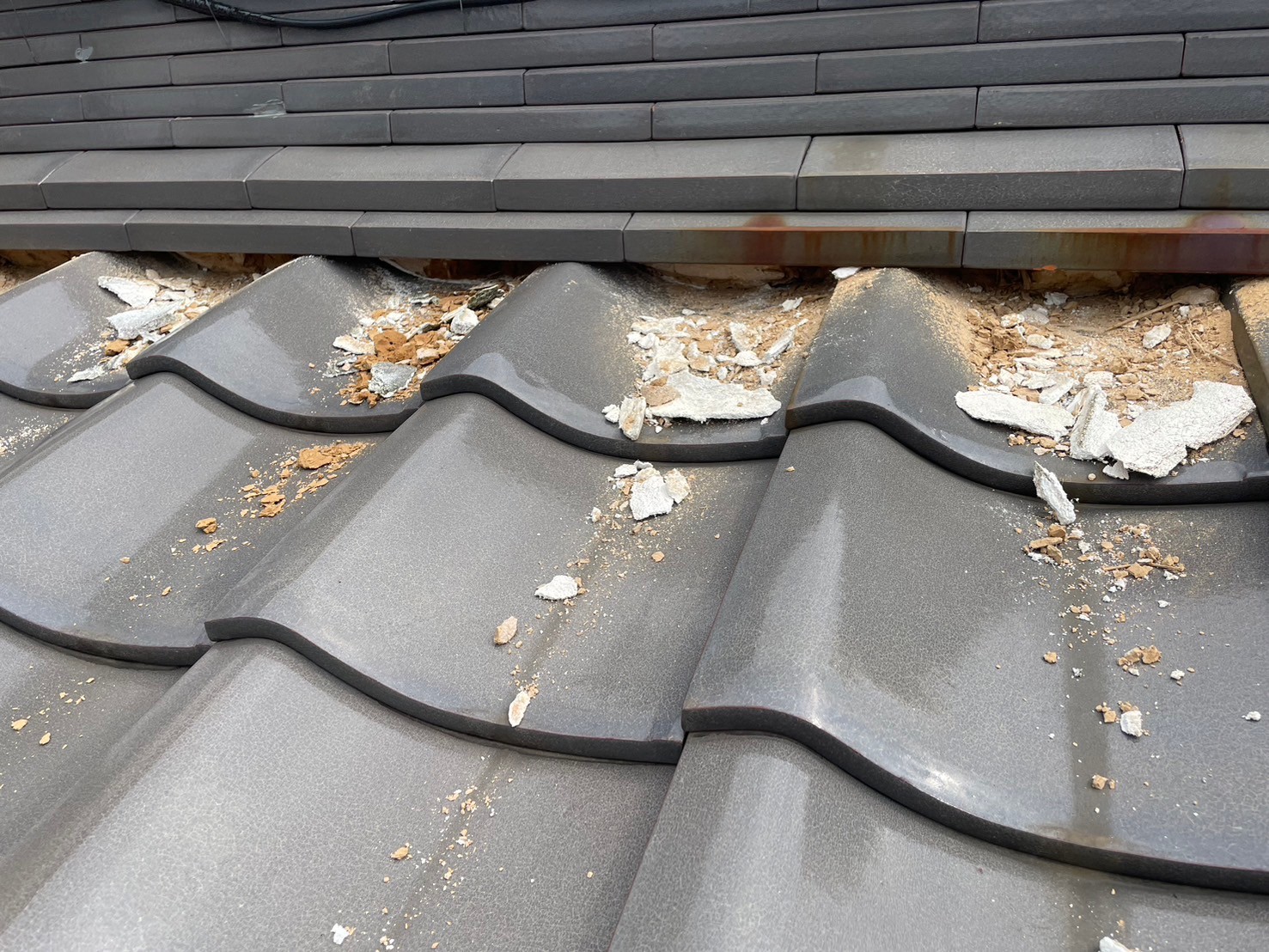 漆喰工事　施工中2